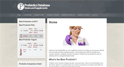 Desktop Screenshot of probioticsdb.com